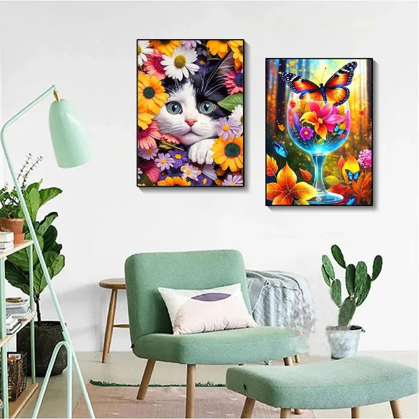 Dein kreatives DIY-Erlebnis: 5D-Diamond-Painting „Blumen & Tiere“ – Glitzernde Kunst für Dein Zuhause 🖼✨