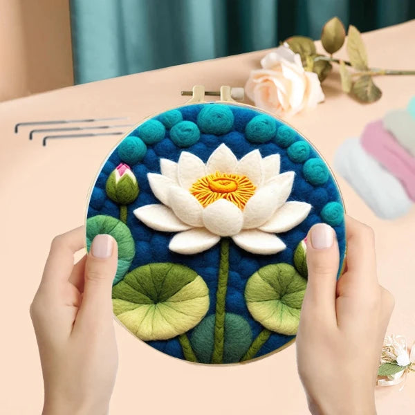 Lotus-Nadelfilz-Set – Kreatives DIY Wollfilzen für Dein Zuhause