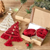 3er-Set DIY Macramé-Weihnachtsbaum Kit - Perfektes Geschenk für Familie & Freunde, Selbstgemacht mit Liebe