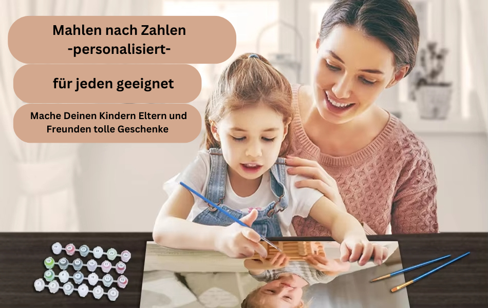 Dein individuelles personalisiertes DIY-Malset: Malen nach Zahlen für kreative Geschenke 🎨🖼️nach Deiner Vorlage